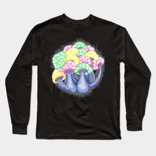Pastel Mushroom Bunch Long Sleeve T-Shirt